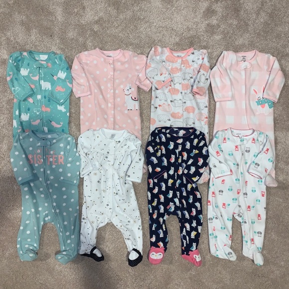Carter's Other - Bundle of Carter’s Girls Fleece 6mo Pajamas